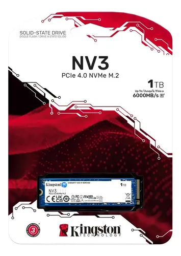 Disco solido SSD M.2 1TB Kingston NVMe PCIe 4.0 NV3 azul oscuro